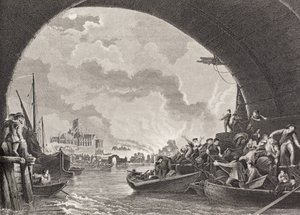 ロンドンの大火、1666年、「歴史的肖像画のギャラリー」より、1880年頃（リソ）に出版